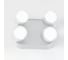 Светильник General Lighting Systems спот, на основании, накладной, 220*220*95мм, серия Вихрь, General GWL-4GX53-M-IP20 662023 1