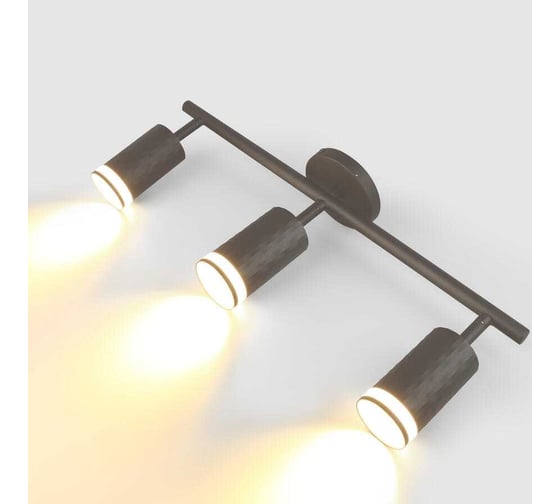 Светильник потолочный (спот) General Lighting Systems Кирпич на круглом основании тройной с боковым рассеивателем 661871