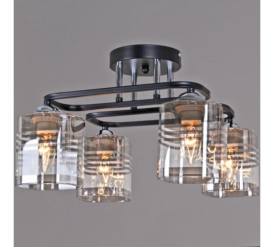 Потолочная люстра Reluce 70209-0.3-04 BK+CR 1