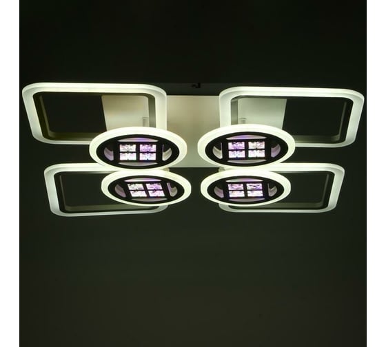 Люстра BayerLux с ПДУ 1157/8 LED 192Вт 3000-6000К диммер белый 83х83х10 см 5250765