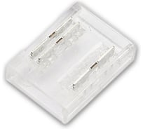 Соединитель VARTON жесткий, пластиковый, прозрачный, для ленты COB RGB 12 мм, лента-лента, 5 шт. V4-R0-00.COB-RGB0.0001