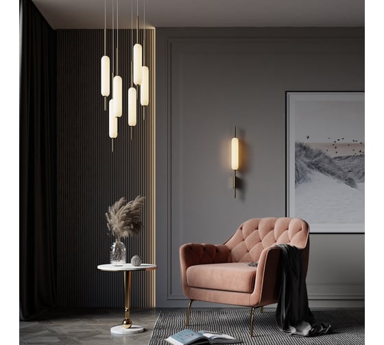 Подвес ODEON LIGHT, стекло LED 72W REEDS 4794/72L