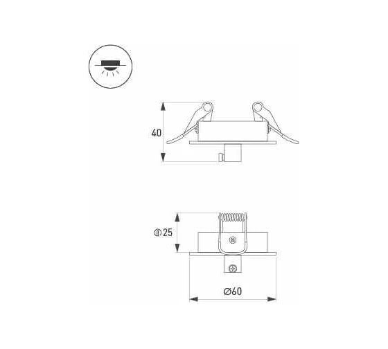 Чаша потолочная встраиваемая Arlight SPX-CANOPY-R60-C4 1шт 046020(1)