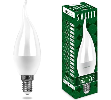 Светодиодная лампа SAFFIT SBC3713 Свеча на ветру E14 13W 6400K 55175
