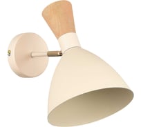 Светильник настенный EVOLUCE Бежевый/Бежевый, Светлое дерево, Золотистый E14 1*40W SLE1256-501-01