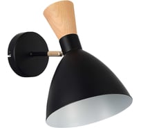 Светильник настенный EVOLUCE Черный/Черный, Светлое дерево, Золотистый E14 1*40W SLE1256-401-01