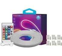 Силиконовая неоновая светодиодная лента VENTION с ИК-пультом 5V - 2м PAEWH