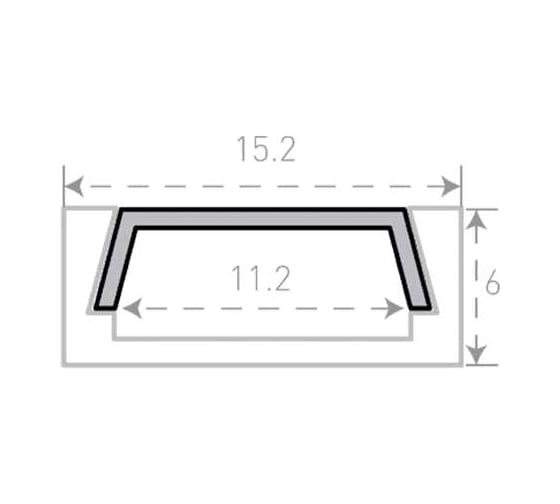 Комплект SWG SF-1506-BL профиль накладной, черный, П-образный, 2м, шт 00-00020193