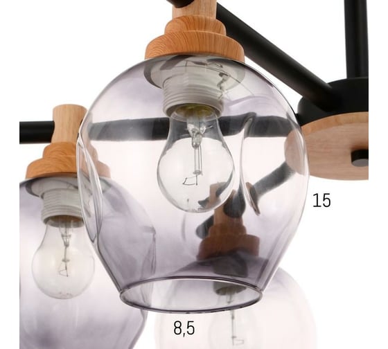 Люстра BayerLux 1071/6BK E27 60Вт черный 82х82х50 см 5202358