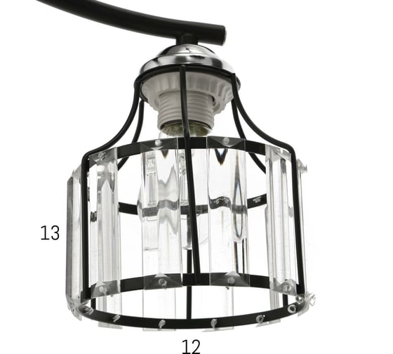 Люстра BayerLux 91243/4 E27 40Вт черный-хром 53х40х25 см 4901068