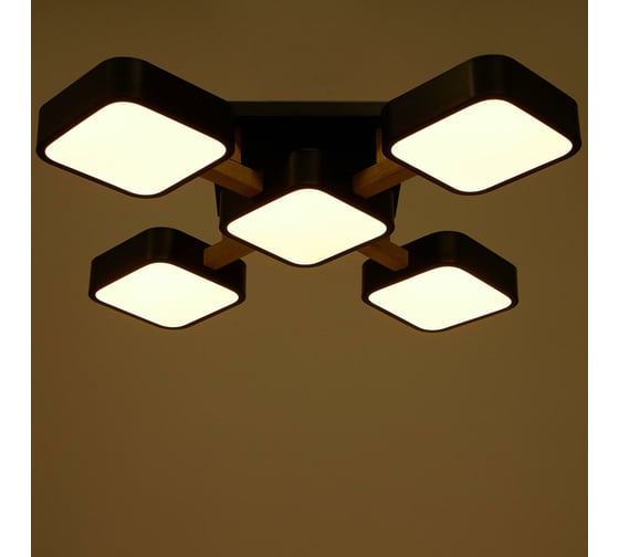 Светильник BayerLux 35449/5 LED 120Вт 3000-6000К черный 62х62х11,5 см 4941250