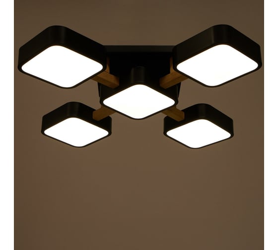 Светильник BayerLux 35449/5 LED 120Вт 3000-6000К черный 62х62х11,5 см 4941250