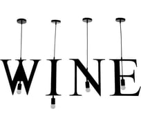 Светильник BayerLux подвесной "WINE" 4х40Вт E27 черный 6300894