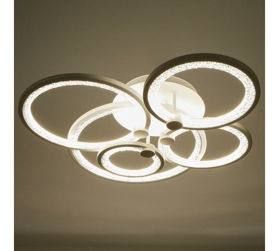 Люстра BayerLux с ПДУ 71104/5WT LED 174Вт 3000-6000К диммер белый 67х67х13 см 5108289