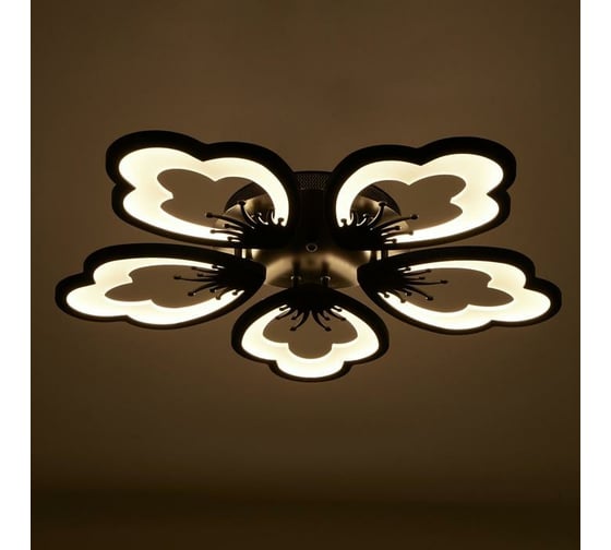 Люстра BayerLux с ПДУ 10032/5BK LED 140Вт 3000-6000К диммер черный 62х62 см 5177774