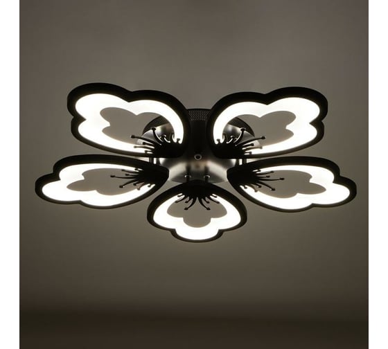 Люстра BayerLux с ПДУ 10032/5BK LED 140Вт 3000-6000К диммер черный 62х62 см 5177774