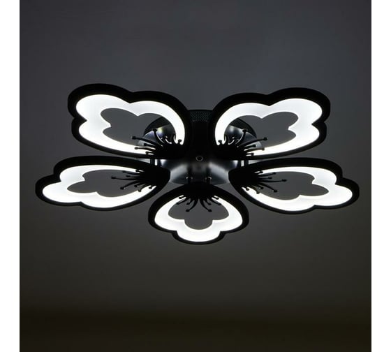 Люстра BayerLux с ПДУ 10032/5BK LED 140Вт 3000-6000К диммер черный 62х62 см 5177774