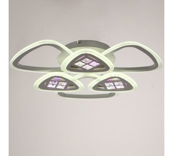 Люстра BayerLux с ПДУ 1160/6WT LED 126Вт 3000-6000К диммер белый 64х64х10 см 5250770