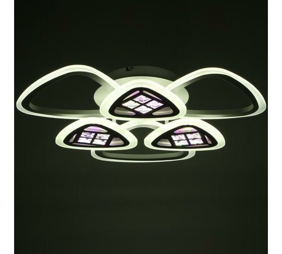 Люстра BayerLux с ПДУ 1160/6WT LED 126Вт 3000-6000К диммер белый 64х64х10 см 5250770