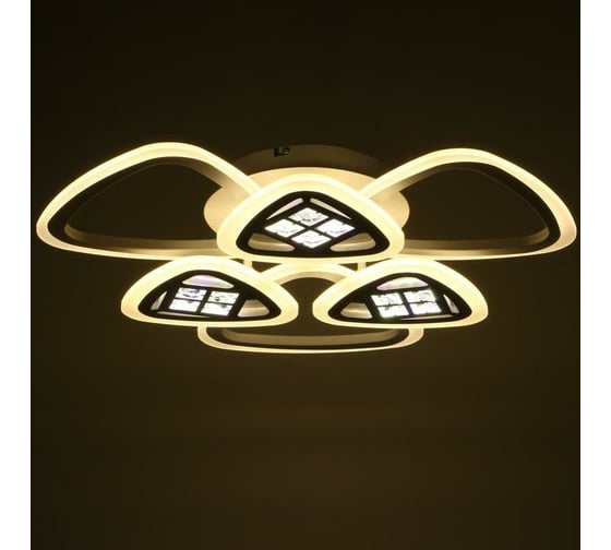 Люстра BayerLux с ПДУ 1160/6WT LED 126Вт 3000-6000К диммер белый 64х64х10 см 5250770