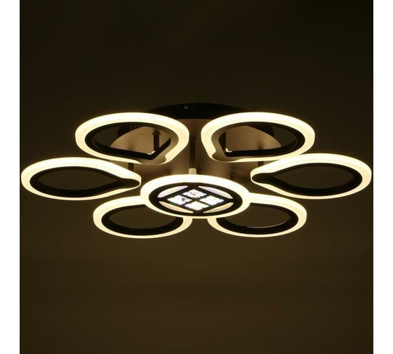 Люстра BayerLux с ПДУ 1159/7CF LED 84Вт 3000-6000К диммер кофе 55х55х9 см 5250769