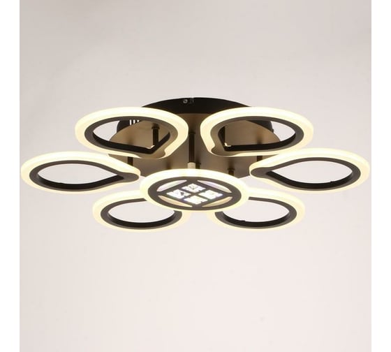 Люстра BayerLux с ПДУ 1159/7CF LED 84Вт 3000-6000К диммер кофе 55х55х9 см 5250769