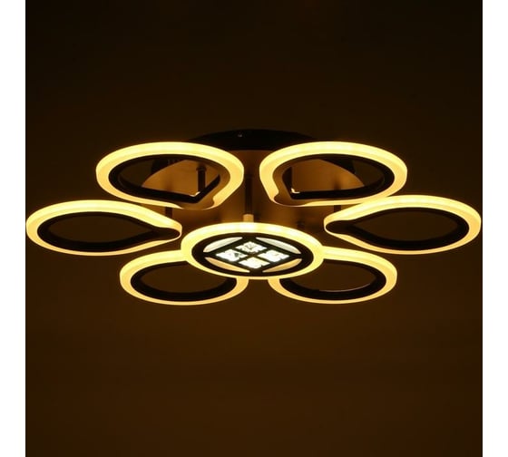 Люстра BayerLux с ПДУ 1159/7CF LED 84Вт 3000-6000К диммер кофе 55х55х9 см 5250769