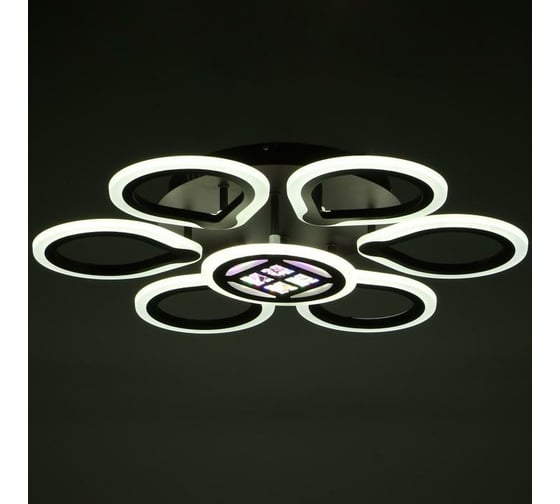 Люстра BayerLux с ПДУ 1159/7CF LED 84Вт 3000-6000К диммер кофе 55х55х9 см 5250769
