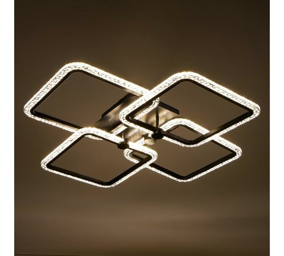 Люстра BayerLux с ПДУ 71105/4BK LED 160Вт 3000-6000К диммер черный 5108273