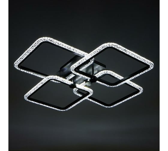 Люстра BayerLux с ПДУ 71105/4BK LED 160Вт 3000-6000К диммер черный 5108273