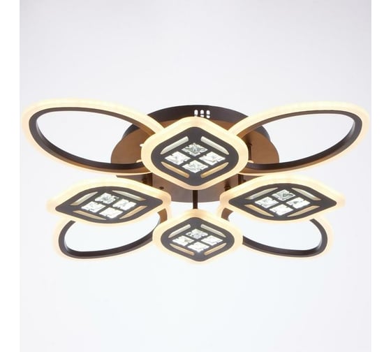 Люстра BayerLux с ПДУ 1162/8CF LED 160Вт 3000-6000К диммер кофе 70х70х10 см 5250778