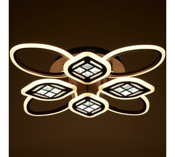 Люстра BayerLux с ПДУ 1162/8CF LED 160Вт 3000-6000К диммер кофе 70х70х10 см 5250778
