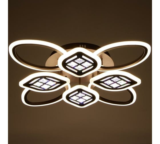 Люстра BayerLux с ПДУ 1162/8CF LED 160Вт 3000-6000К диммер кофе 70х70х10 см 5250778
