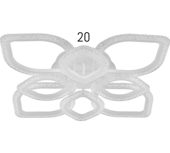 Люстра BayerLux с ПДУ 10021/8WT LED 152Вт 3000-6000К диммер белый 66х66 см 5177734