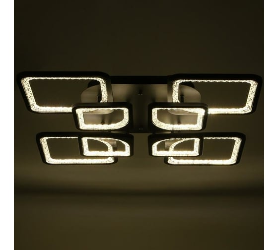 Люстра BayerLux с ПДУ 59117/8BK LED 240Вт 3000-6000К диммер черный 55х55х10 см 5109285