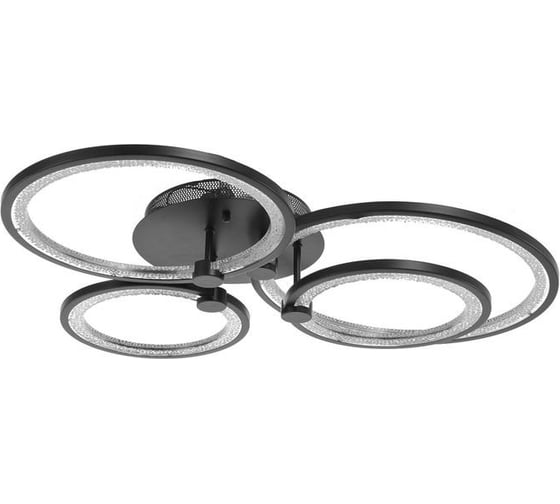 Люстра BayerLux с ПДУ 71104F/4BK LED 152Вт 3000-6000К диммер черный 5108268