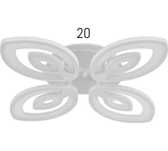 Люстра BayerLux с ПДУ 10036/4WT LED 128Вт 3000-6000К диммер белый 55х55 см 5177779