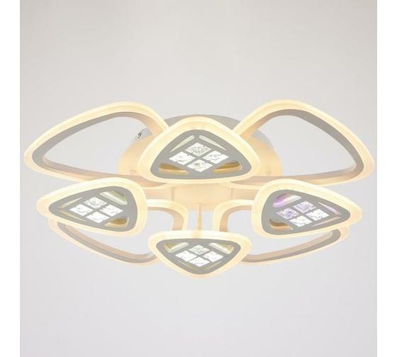 Люстра BayerLux с ПДУ 1160/8WT LED 168Вт 3000-6000К диммер белый 70х70х10 см 5250771