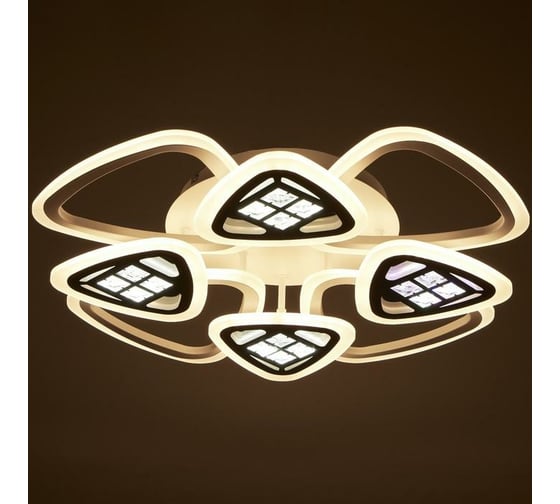 Люстра BayerLux с ПДУ 1160/8WT LED 168Вт 3000-6000К диммер белый 70х70х10 см 5250771
