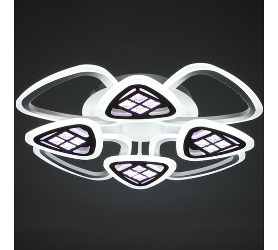 Люстра BayerLux с ПДУ 1160/8WT LED 168Вт 3000-6000К диммер белый 70х70х10 см 5250771