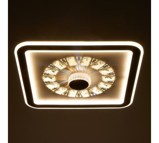 Люстра BayerLux с ПДУ 60411/1 LED 104Вт диммер 3000-6000К кофе 48х48х8 см 4942300