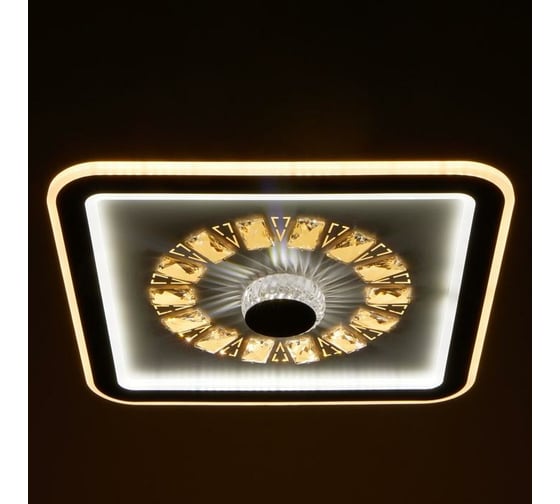 Люстра BayerLux с ПДУ 60411/1 LED 104Вт диммер 3000-6000К кофе 48х48х8 см 4942300