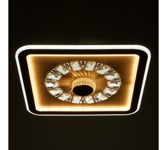 Люстра BayerLux с ПДУ 60411/1 LED 104Вт диммер 3000-6000К кофе 48х48х8 см 4942300