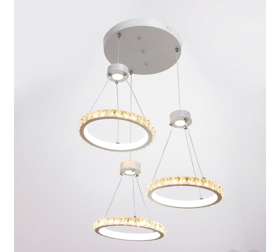 Люстра BayerLux 59912/3 LED 90Вт 4000К 6000К белый 44х44х26-106 см 4908743