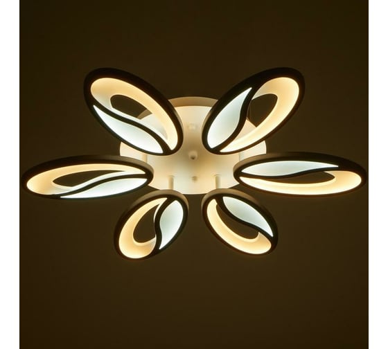 Люстра BayerLux с ПДУ 59114/6WT LED 60+60Вт 3 режима диммер белый 5109316
