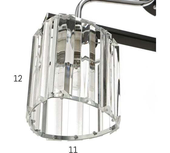 Люстра BayerLux 91226/5 E27 40Вт черный-хром 54х54х26 см 4901055