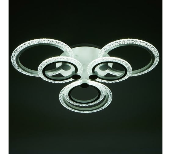 Люстра BayerLux с ПДУ 59120/6WT LED 120Вт 3000-6000К диммер белый 65х65х10 см 5109296