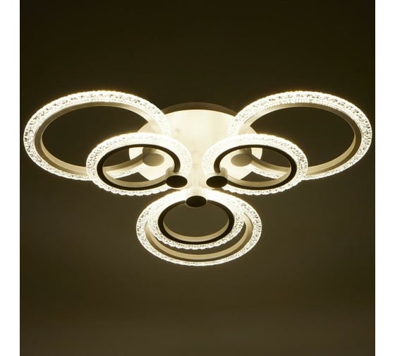 Люстра BayerLux с ПДУ 59120/6WT LED 120Вт 3000-6000К диммер белый 65х65х10 см 5109296