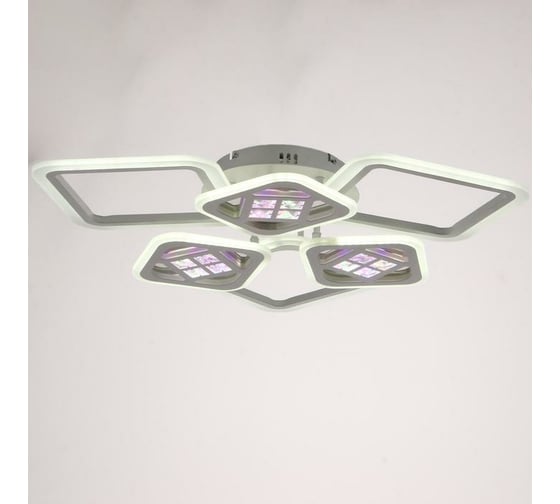 Люстра BayerLux с ПДУ 1156/6WT LED 144Вт 3000-6000К диммер белый 78х78х10 см 5250760