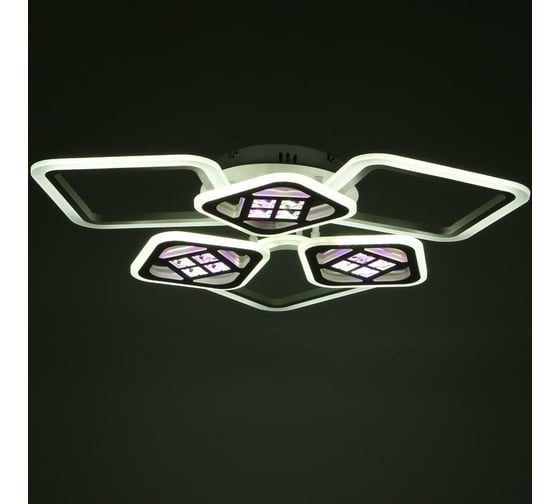 Люстра BayerLux с ПДУ 1156/6WT LED 144Вт 3000-6000К диммер белый 78х78х10 см 5250760